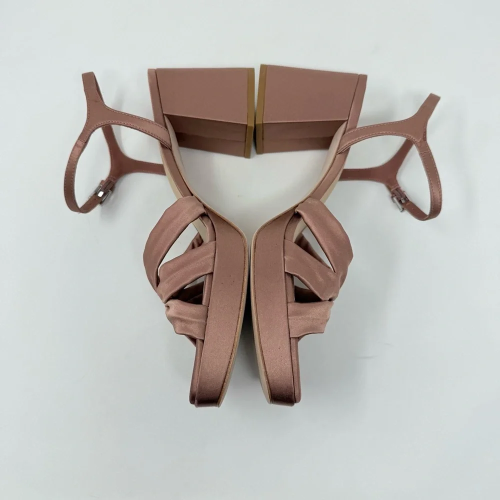 New Reformation Maize Platform Heeled Sandals Sz US 10